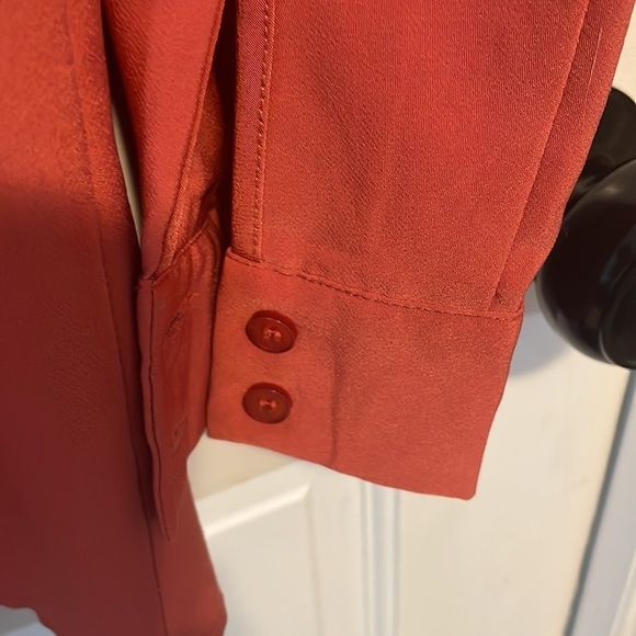 Maude Perfect Fall Orange Blouse. Size medium - Picture 4 of 8